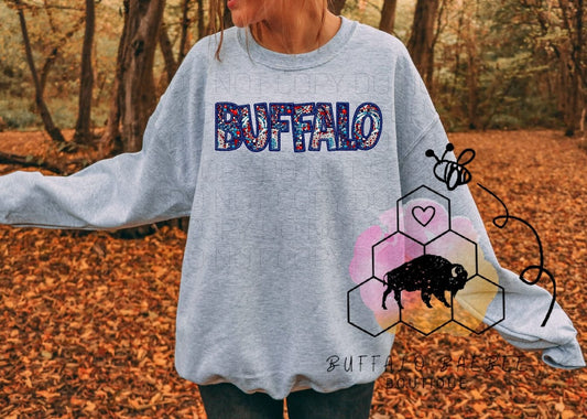 Buffalo Dot (Blue Outline)