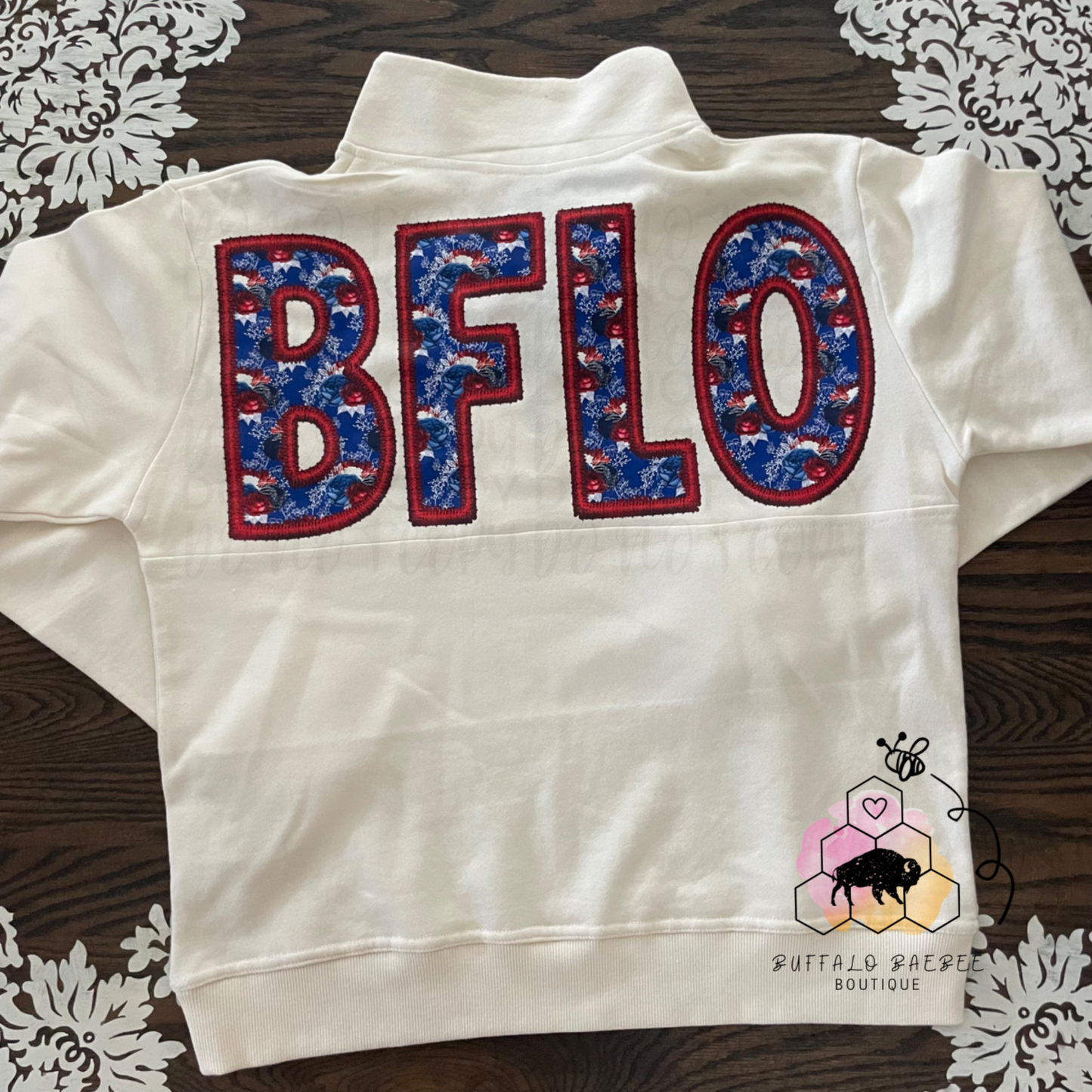 Lace Up BFLO Pullover