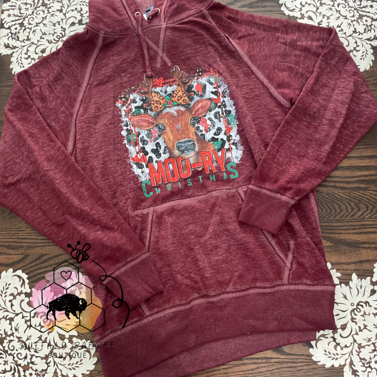 Christmas Cow Hoodie